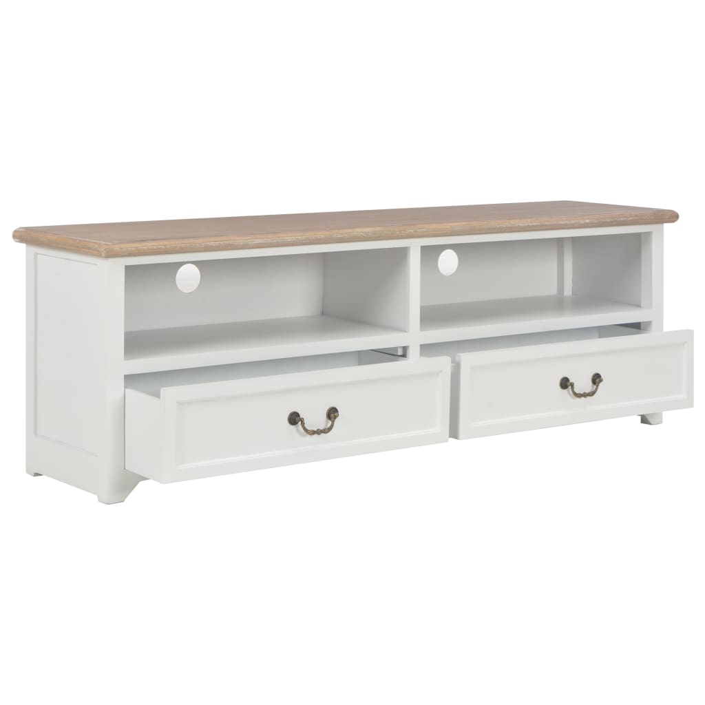 Mobile TV Bianco 120x30x40 cm in Legno