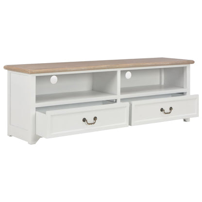 Mobile TV Bianco 120x30x40 cm in Legno