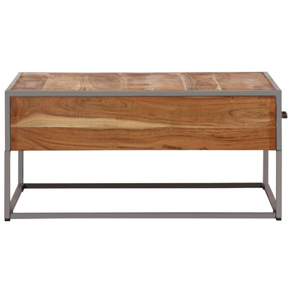 Tavolino da Salotto 75x75x35 cm in Legno Massello di Acacia