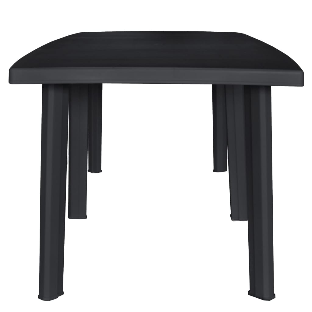 Tavolo da Giardino Antracite 216x90x72 cm in Plastica