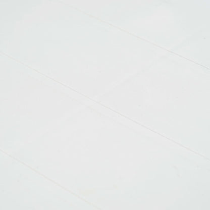 Tavolo da Giardino Bianco 150x90x72 cm in Plastica Stile Rattan