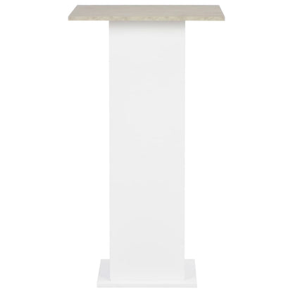 Tavolo da Bar Bianco e Cemento 60x60x110 cm