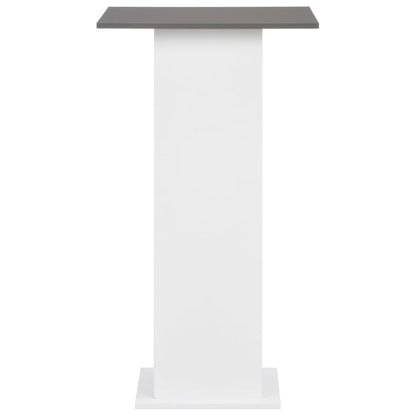 Tavolo da Bar Bianco e Grigio Antracite 60x60x110 cm