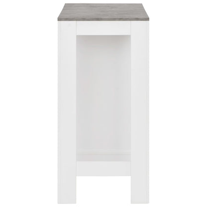 Tavolo da Bar con Ripiano Bianco 110x50x103 cm