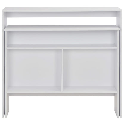 Tavolo da Bar a 2 Livelli Bianco 130x40x120