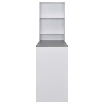 Tavolo da Bar con Mobiletto Bianco 115x59x200 cm