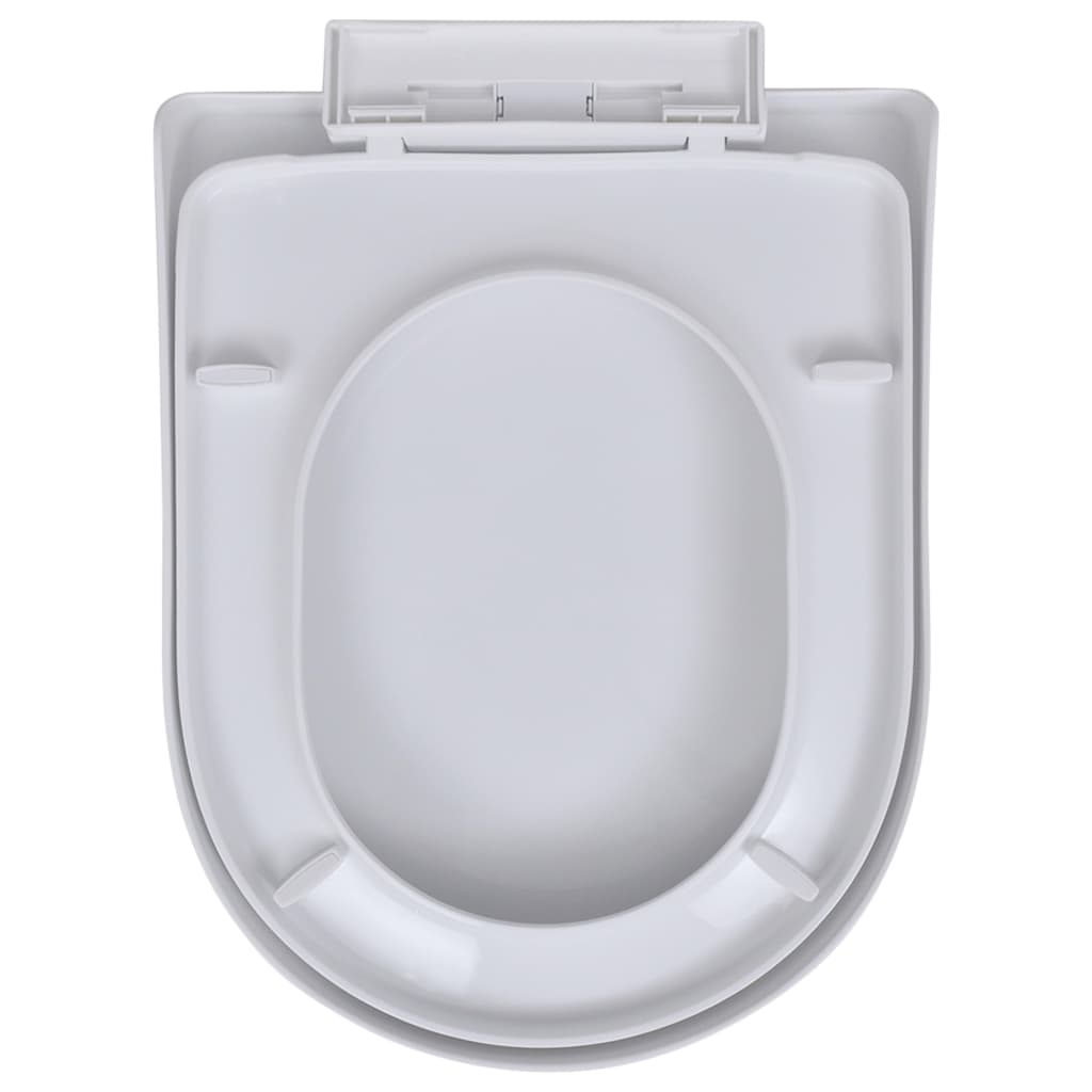 Copriwater a Chiusura Rallentata 2 pz Plastica Bianco