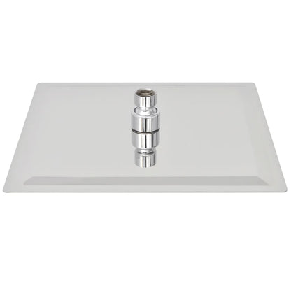 Soffione per Doccia a Pioggia 2pz Acciaio Inossidabile 25x25 cm