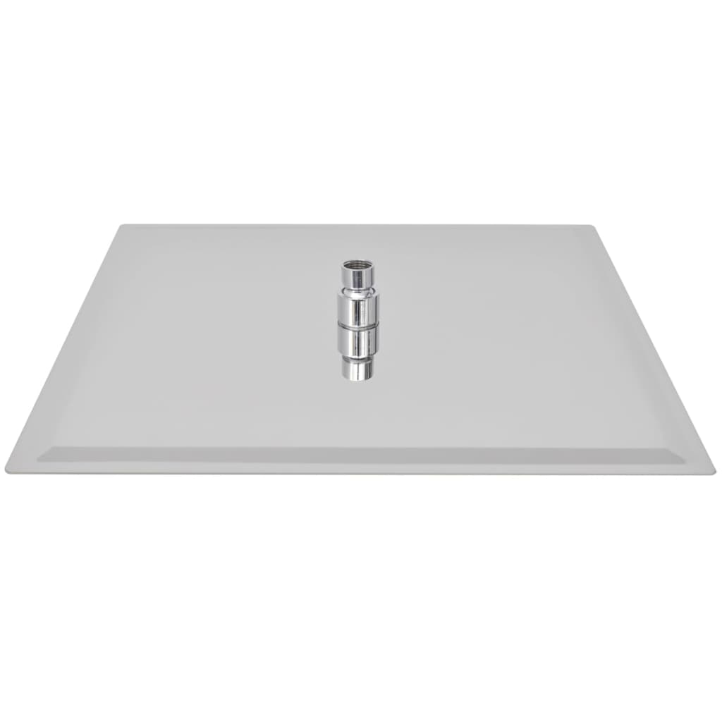 Soffione per Doccia a Pioggia 2pz Acciaio Inossidabile 40x40cm