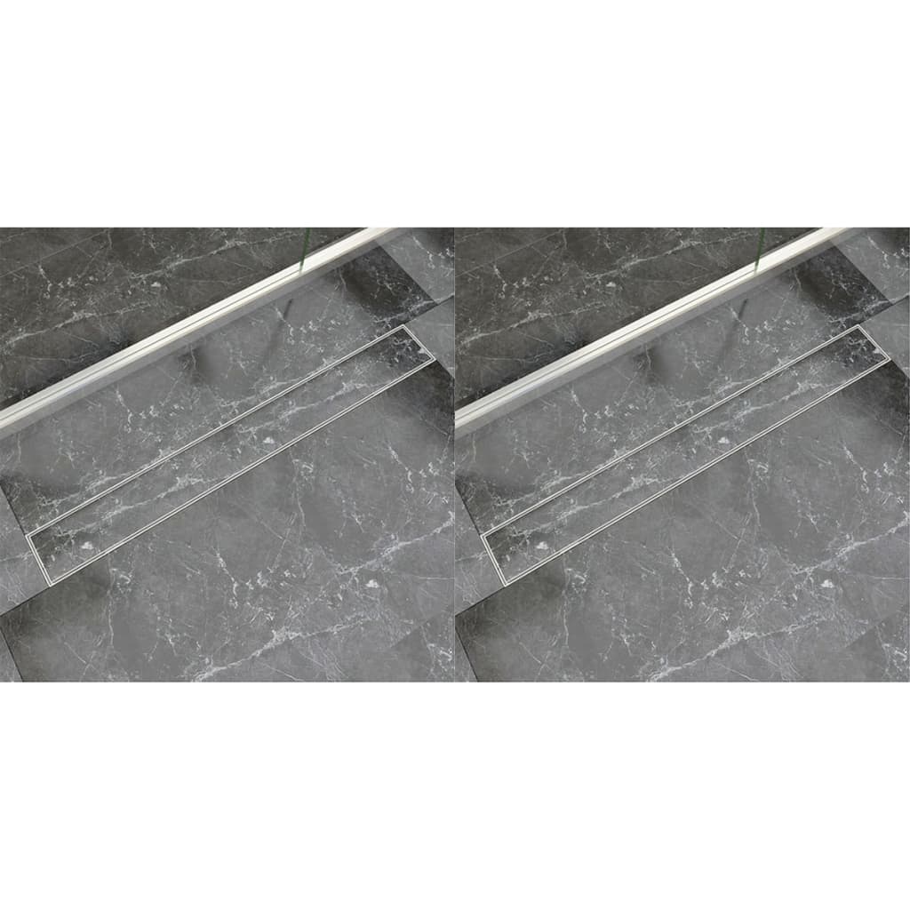 Scarico Doccia Lineare 2 pz 930x140 mm Acciaio Inossidabile