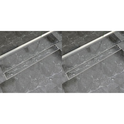 Scarico Doccia Lineare 2 pz 930x140 mm Acciaio Inossidabile