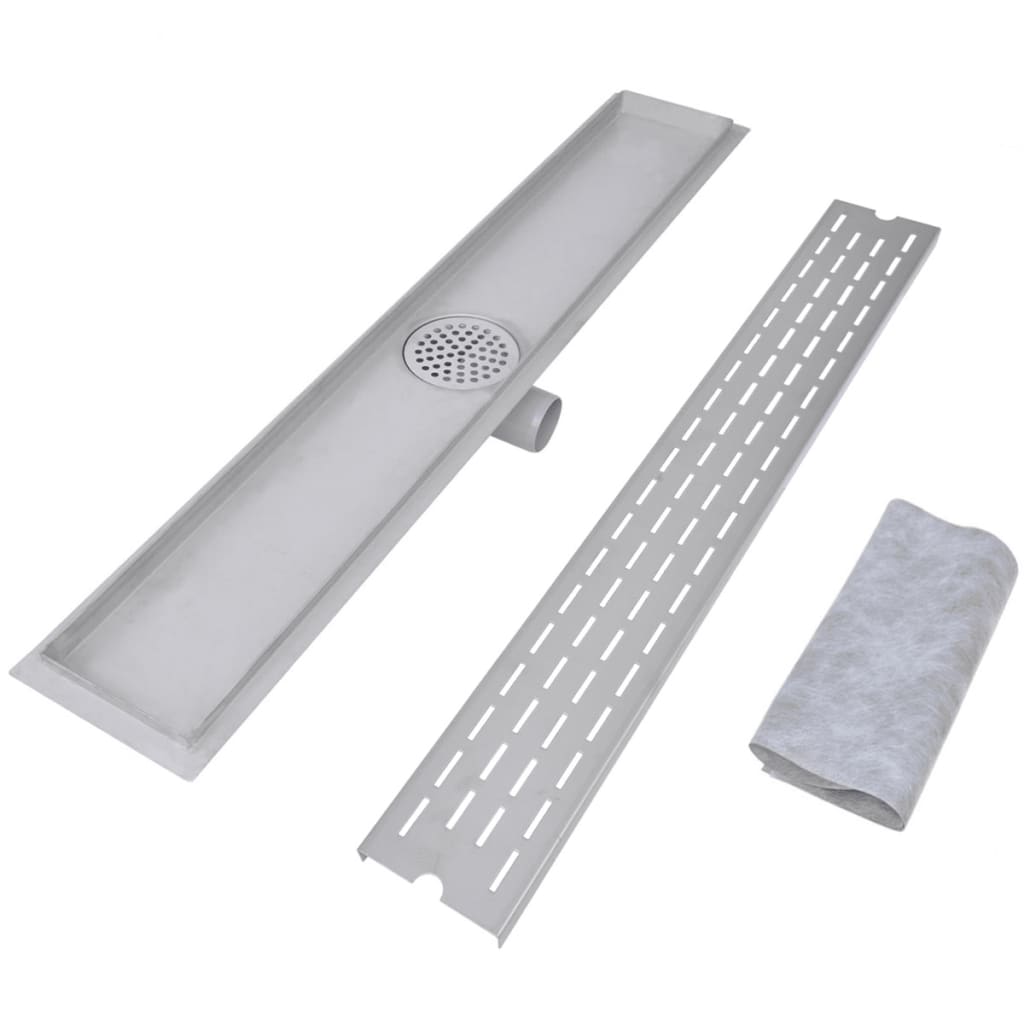Scarico Doccia Lineare 2 pz 830x140 mm Acciaio Inossidabile