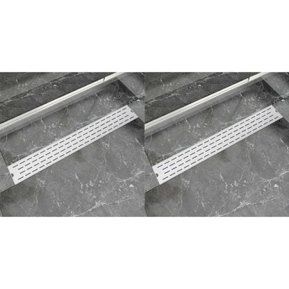 Scarico Doccia Lineare 2 pz 830x140 mm Acciaio Inossidabile