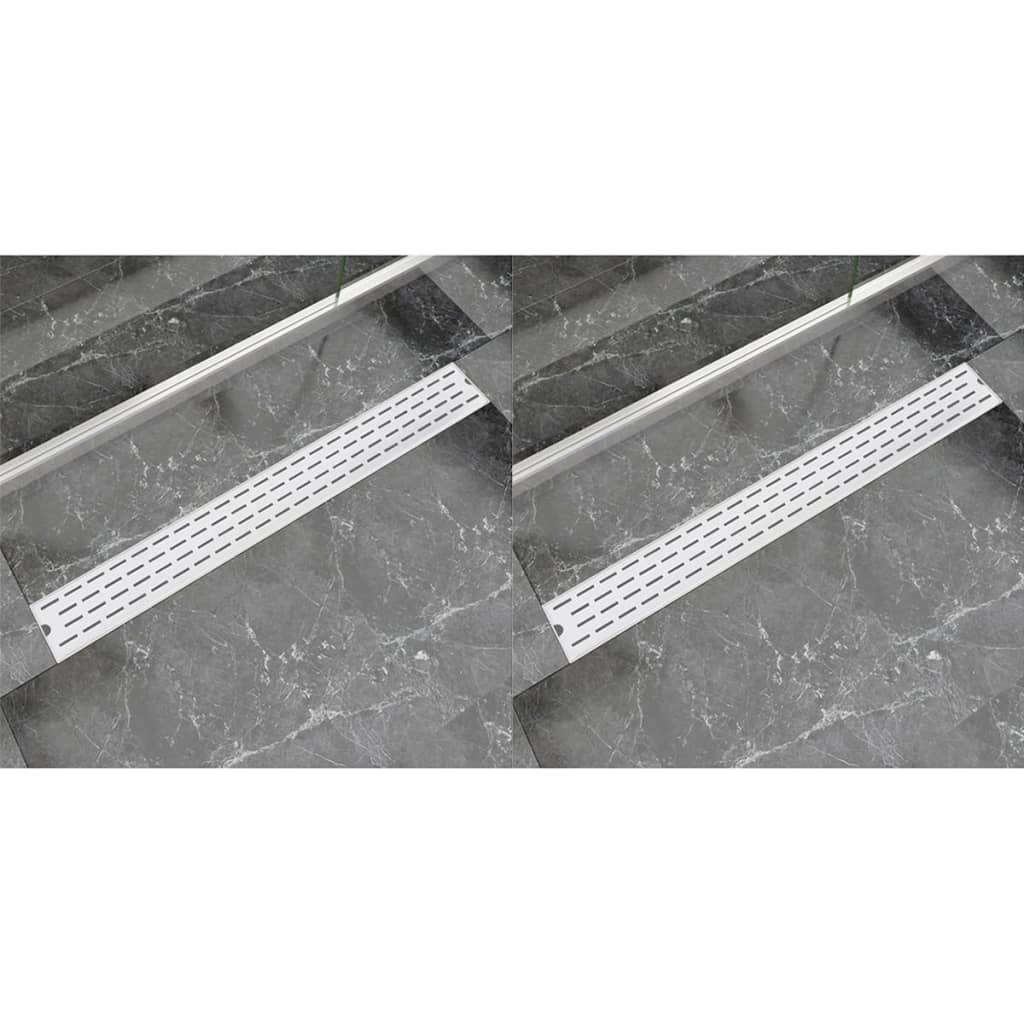 Scarico Doccia Lineare 2 pz 930x140 mm Acciaio Inossidabile