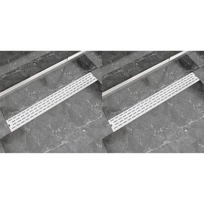Scarico Doccia Lineare 2 pz 930x140 mm Acciaio Inossidabile