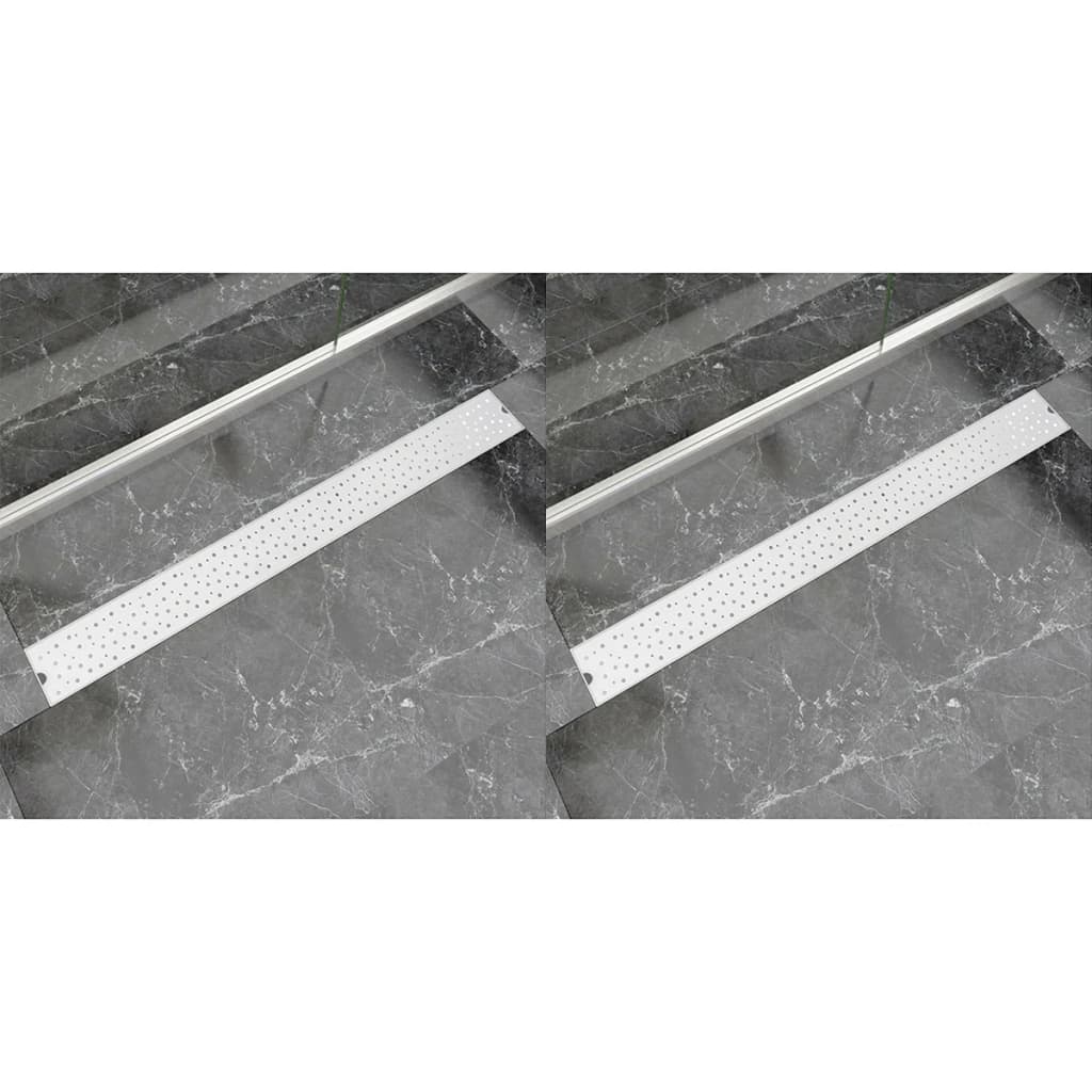 Scarico Doccia Lineare 2pz Design Bolle 1030x140mm Acciaio Inox