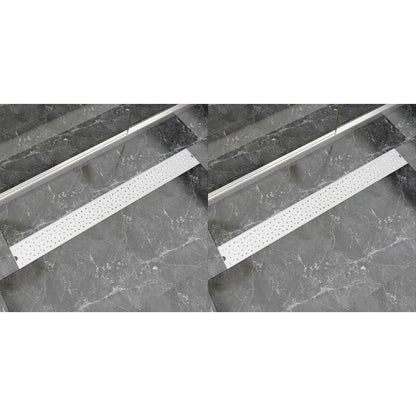 Scarico Doccia Lineare 2pz Design Bolle 1030x140mm Acciaio Inox