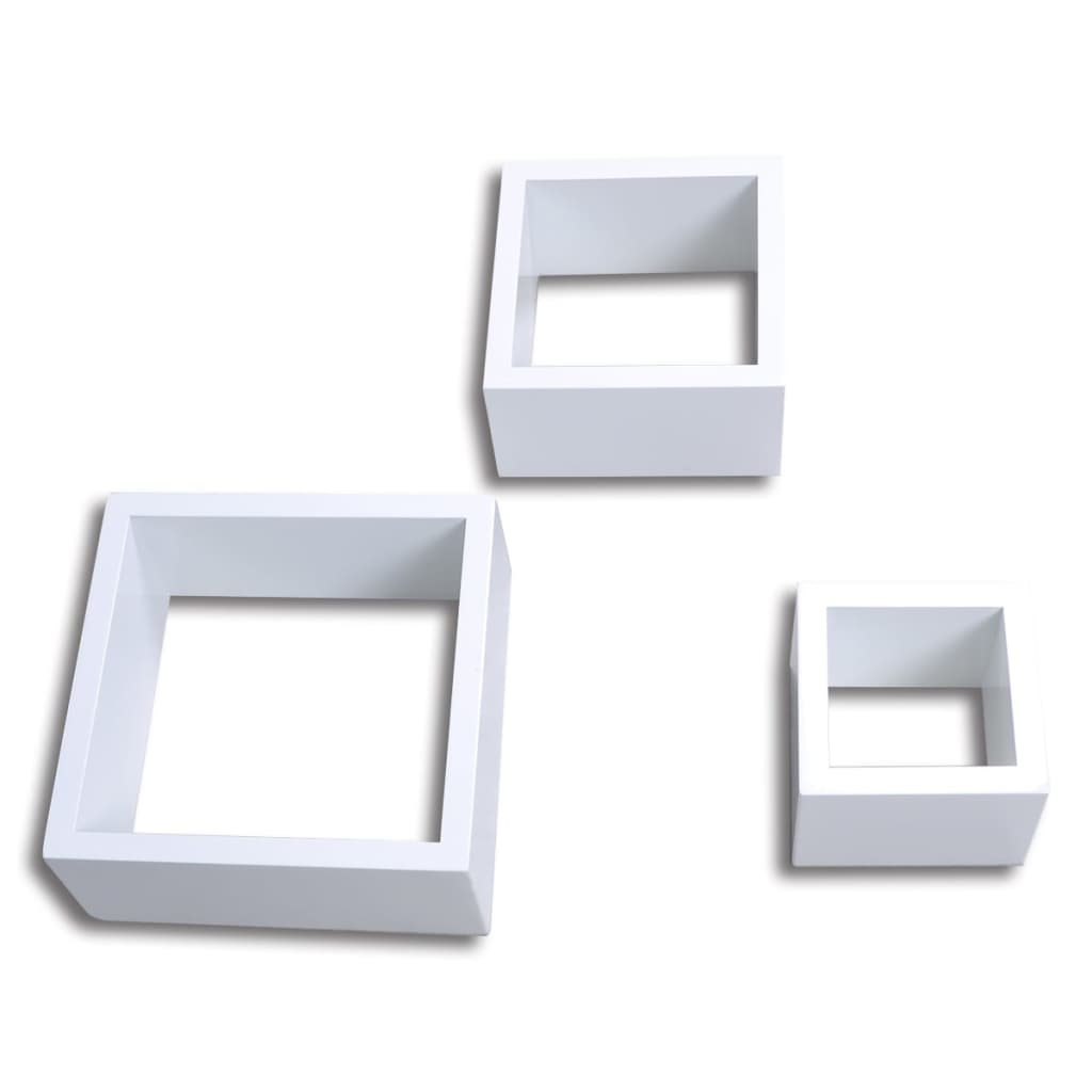 Mensole a Cubo da Parete 6 pz Bianco