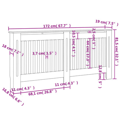 Copritermosifoni 2 pz in MDF 172 cm Bianchi