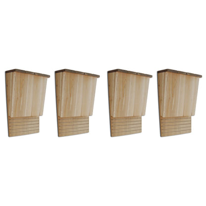 Casette per Pipistrelli 4 pz in Legno 22x12x34 cm