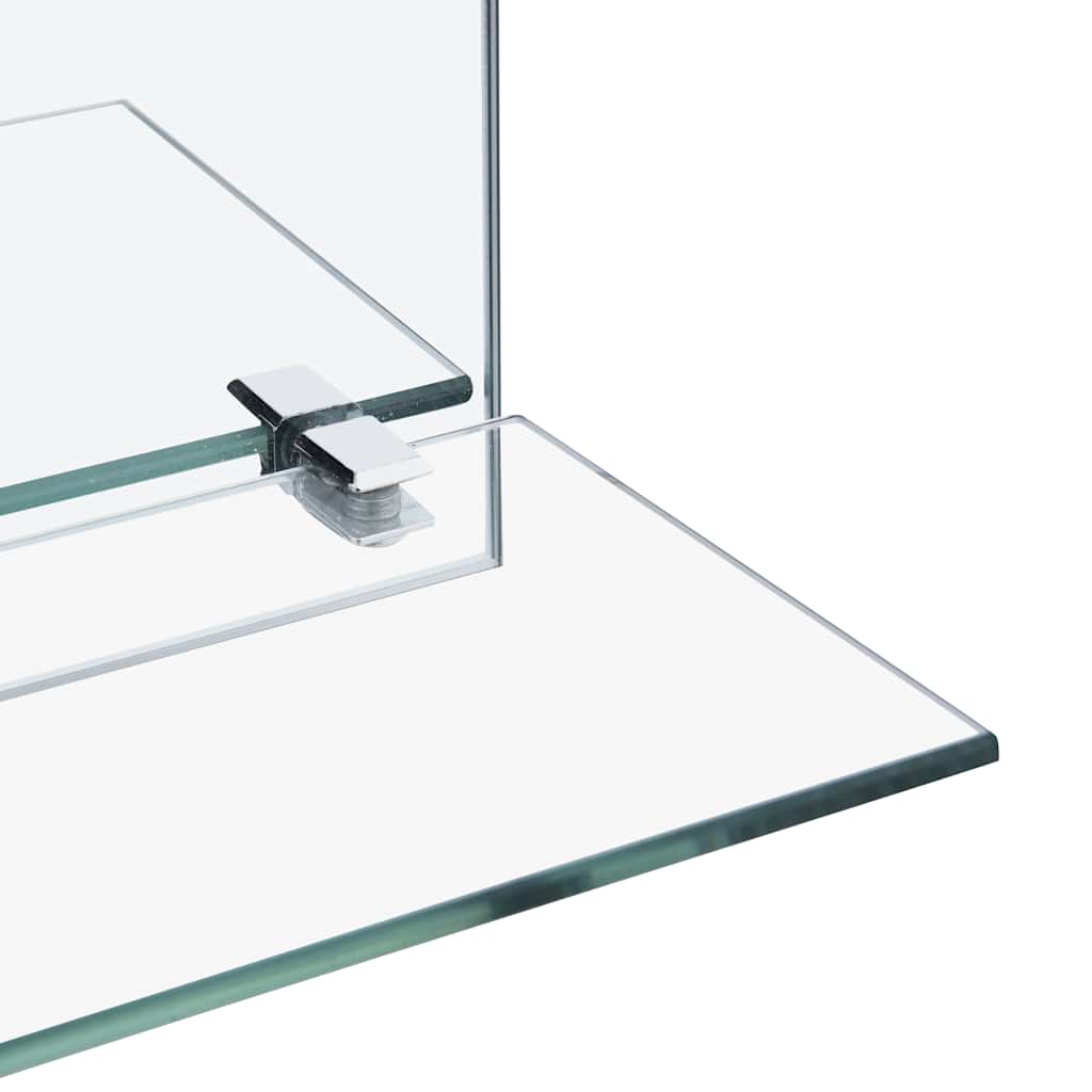Specchio da Parete con Mensola 50x70 cm in Vetro Temperato