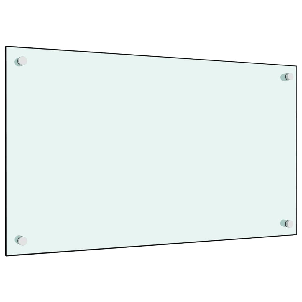 Paraschizzi per Cucina Bianco 70x40 cm in Vetro Temperato