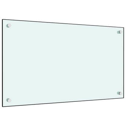 Paraschizzi per Cucina Bianco 70x40 cm in Vetro Temperato