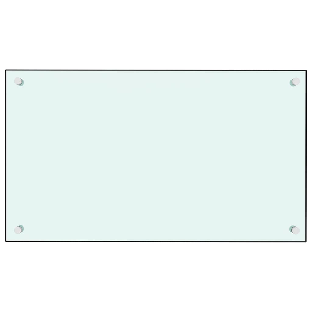 Paraschizzi per Cucina Bianco 70x40 cm in Vetro Temperato
