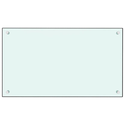 Paraschizzi per Cucina Bianco 70x40 cm in Vetro Temperato