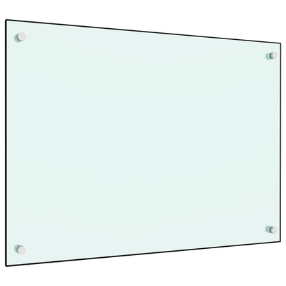 Paraschizzi per Cucina Bianco 70x50 cm in Vetro Temperato