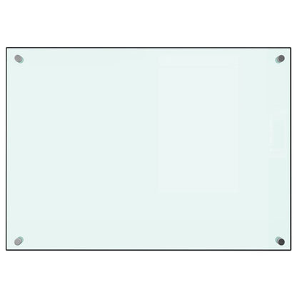 Paraschizzi per Cucina Bianco 70x50 cm in Vetro Temperato