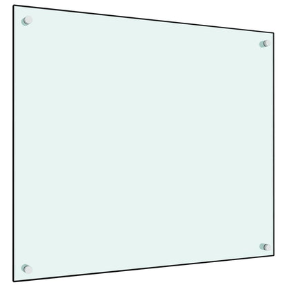 Paraschizzi per Cucina Bianco 70x60 cm in Vetro Temperato