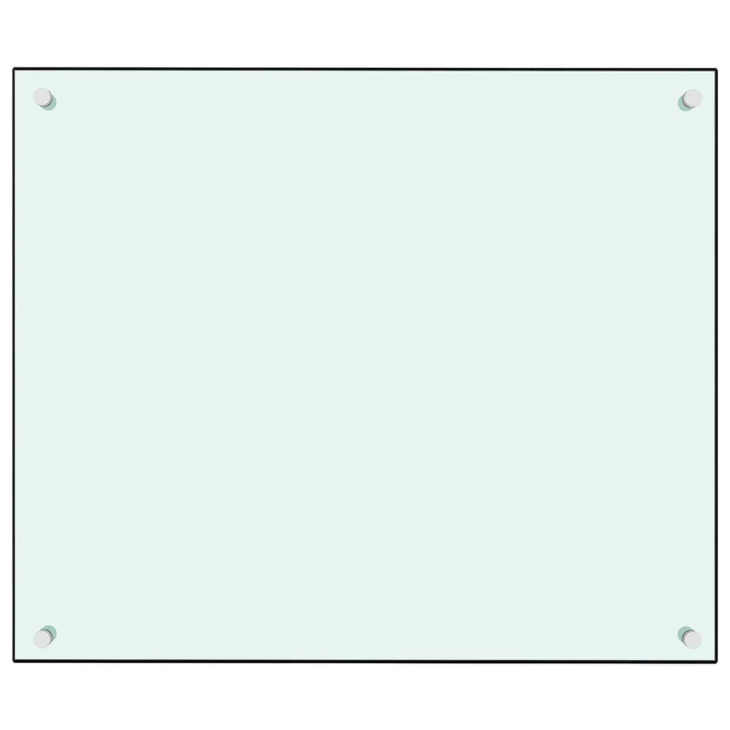 Paraschizzi per Cucina Bianco 70x60 cm in Vetro Temperato