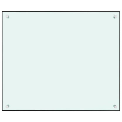Paraschizzi per Cucina Bianco 70x60 cm in Vetro Temperato