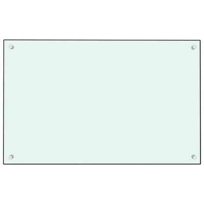 Paraschizzi per Cucina Bianco 80x50 cm in Vetro Temperato