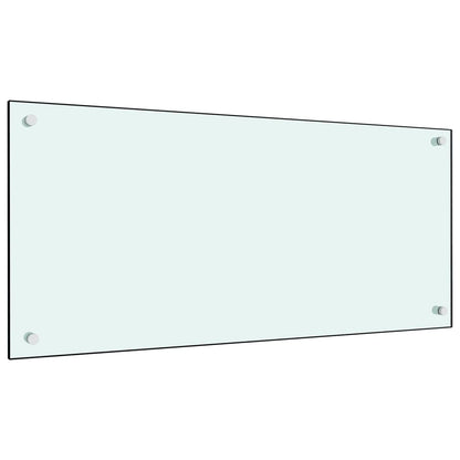 Paraschizzi per Cucina Bianco 90x40 cm in Vetro Temperato