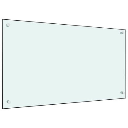 Paraschizzi per Cucina Bianco 90x50 cm in Vetro Temperato