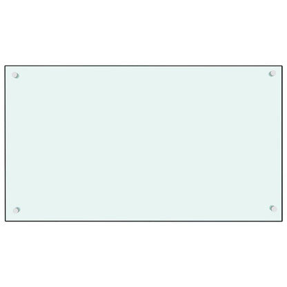 Paraschizzi per Cucina Bianco 90x50 cm in Vetro Temperato
