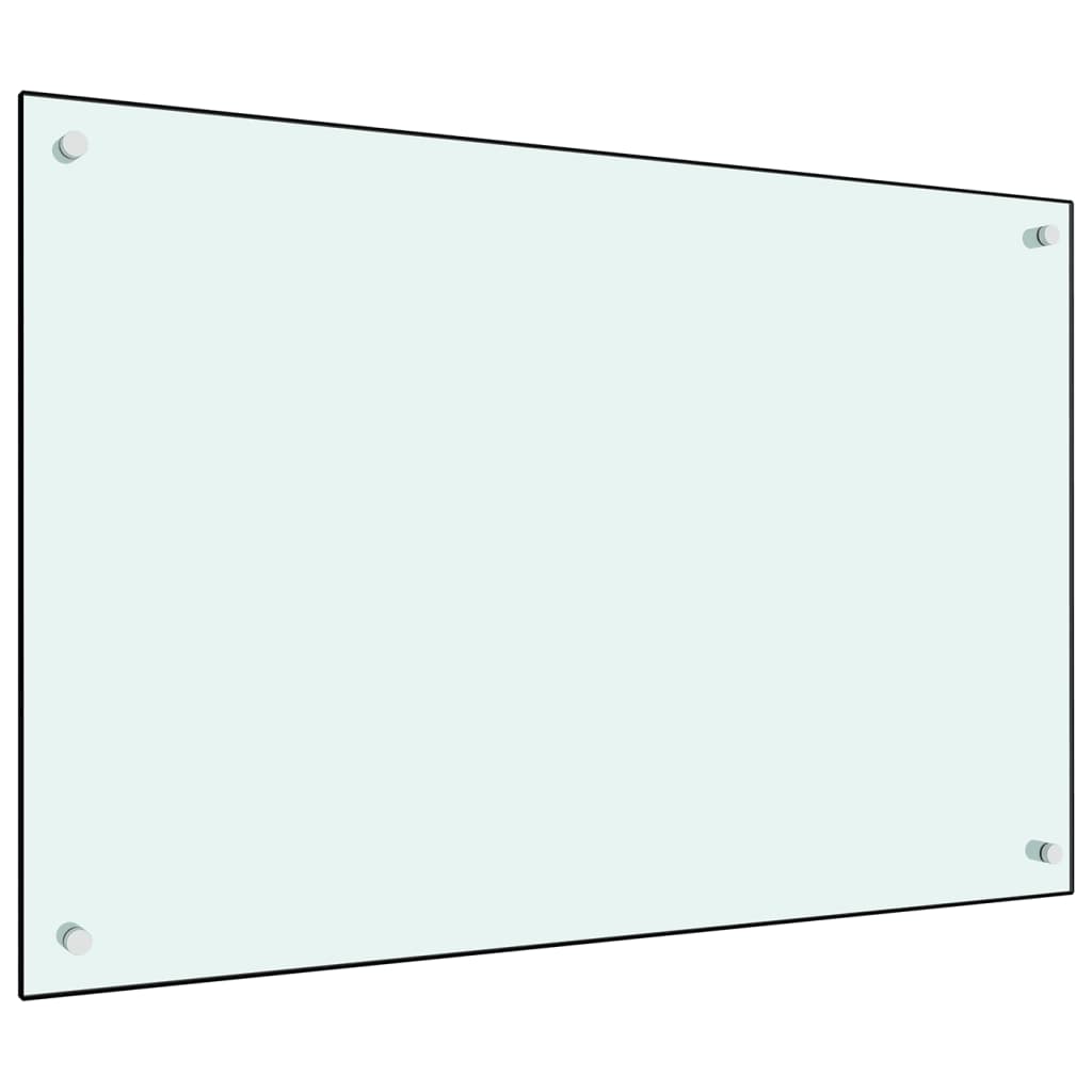Paraschizzi per Cucina Bianco 90x60 cm in Vetro Temperato