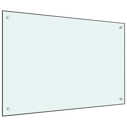 Paraschizzi per Cucina Bianco 90x60 cm in Vetro Temperato