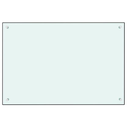 Paraschizzi per Cucina Bianco 90x60 cm in Vetro Temperato