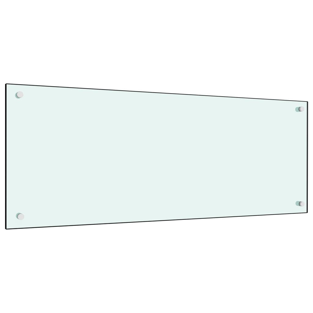 Paraschizzi per Cucina Bianco 100x40 cm in Vetro Temperato