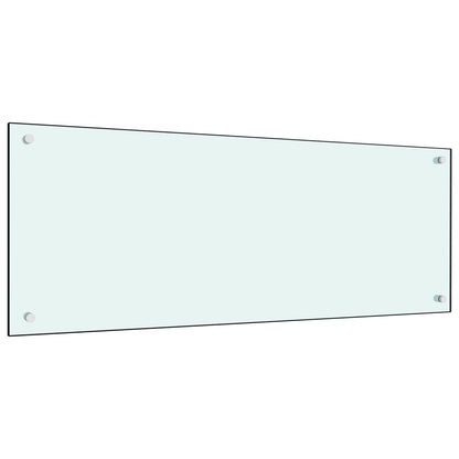 Paraschizzi per Cucina Bianco 100x40 cm in Vetro Temperato