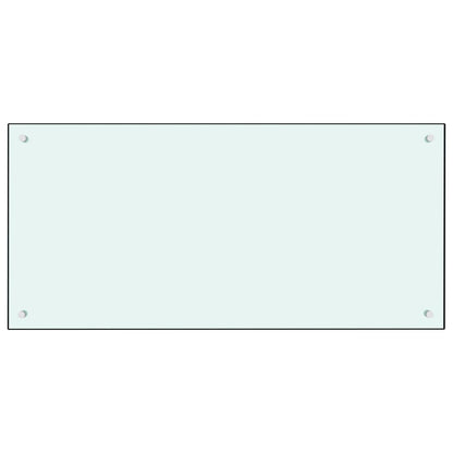Paraschizzi per Cucina Bianco 100x50 cm in Vetro Temperato