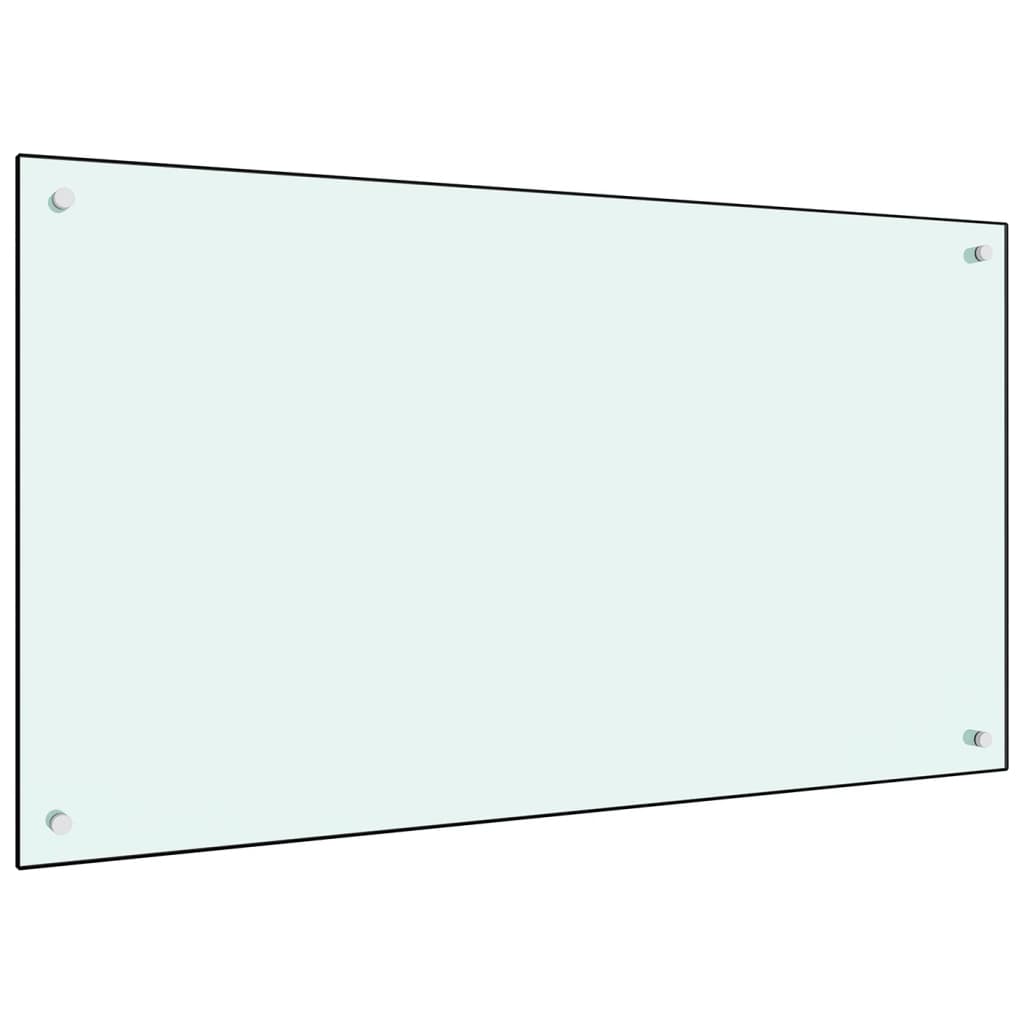 Paraschizzi per Cucina Bianco 100x60 cm in Vetro Temperato