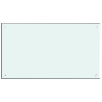 Paraschizzi per Cucina Bianco 100x60 cm in Vetro Temperato