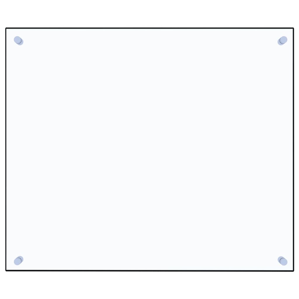 Paraschizzi per Cucina Trasparente 70x60 cm in Vetro Temperato