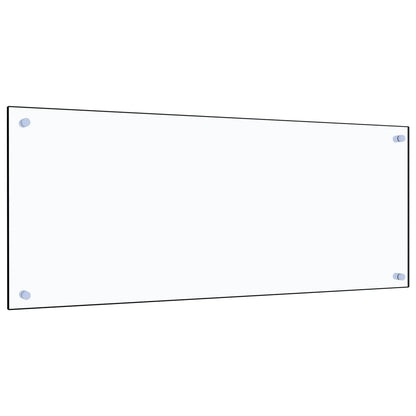 Paraschizzi per Cucina Trasparente 100x40 cm in Vetro Temperato