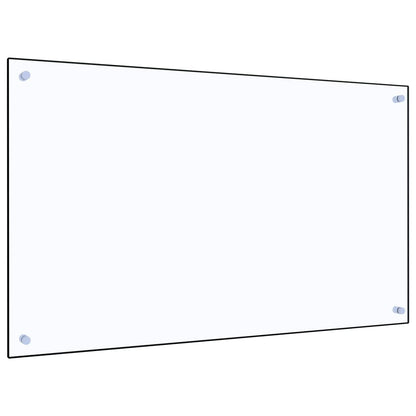 Paraschizzi per Cucina Trasparente 100x60 cm in Vetro Temperato