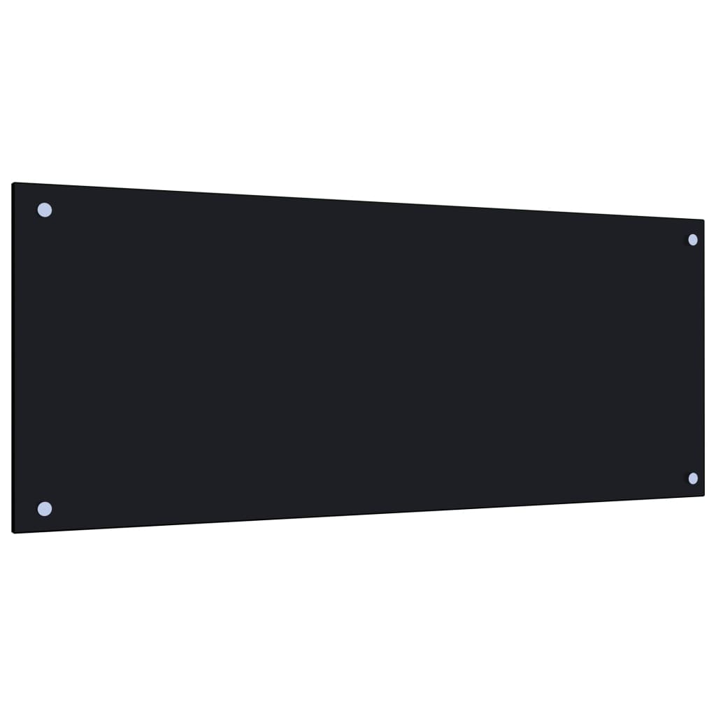 Paraschizzi per Cucina Nero 100x40 cm in Vetro Temperato